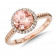 Morganite and Diamond Ring in 14K Rose Gold (0.14 ct. tw.)
