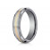 6mm Tungsten Ring With Yellow Gold Inlay