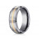 8mm Tungsten Ring With Yellow Gold Inlay