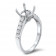 Cathedral Engagement Ring for 2.5 ct Center Stone