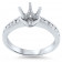 1Carat Stone Engagement Ring with 14 Side Stone