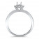 Round Halo Engagement Ring in Solitaire for Stone