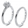Round Halo Engagement Ring in Solitaire for 0.5ct Stone