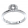 1ct Stone Round Halo Engagement Ring in Solitaire