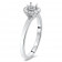 0.5ct Stone Round Halo Engagement Ring in Solitaire