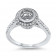 1/2ct Stone Vintage Round Halo Engagement Ring