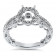 1.5ct Stone Inside Out Round Halo Engagement Ring Set