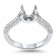 Pave Ring for 1.5 ct Center Stone