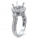 Round Vintage Halo Engagement Ring for 2ct Stone