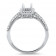 Square Halo Pave Ring for 1ct Stone 