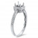 1ct Square Halo Pave Engagement Ring