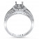 Round Halo Engagement Ring with Split Shank