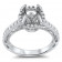 1.5ct Center Stone Round Halo Filigree Engagement Ring