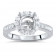 2ct Stone Round Halo Milgrain Engagement Ring