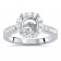 1ct Stone Round Halo Engagement Ring with Carved Design