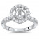 1 Carat Stone Classical Round Halo Engagement Ring