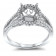 1ct Center Stone Round Halo Filigree Engagement Ring