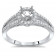 3/4ct Stone Round Halo Engagement Ring with Split Shank
