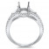 Round Halo Engagement Ring with 2 Pear Shape for Stone