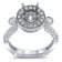1ct Stone Vintage Round Halo Engagement Ring
