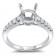 1Carat Stone Engagement Ring with 12 Side Stone