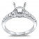 1Carat Stone Engagement Ring with 12 Side Stone