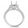 1 ct Pave Round Halo Ring for Center Stone