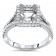 1.5ct Center Stone Princess Halo Engagement Ring