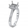 Square Halo Micro Pave Engagement Ring for 1.5ct Center Stone