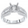 2Carat Stone Three Row Side Stone Engagement Ring