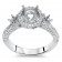 1.5ct Stone Round Halo Past Present Future Ring