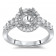 2ct Stone Round Halo Filigree Engagement Ring