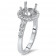 Round Halo Filigree Engagement Ring for 2ct Stone
