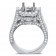 Square Halo Princess Engagement Ring