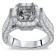 2ct Stone Square Halo Princess Engagement Ring