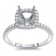 1.5ct Stone Classic Square Halo Engagement Ring