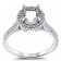 1 Carat Stone Round Halo Engagement Ring with Double Micro Pave 