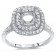 1 Carat Stone Double Halo Engagement Ring
