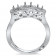 0.56ct Past Present Future Pave Halo Engagement Ring