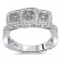 Past Present Future Pave Halo Engagement Ring 0.56ct