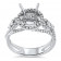 Round Halo Engagement Ring for 2ct Center Stone 