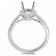 Round Halo Engagement Ring with Micro Pave 8 for 1ct Stone