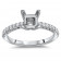 1Carat Stone Engagement Ring with 8 Side Stone