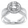 1 Carat Stone Round Halo Engagement Orbit Ring