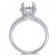 White Gold Micro Pave Halo Engagement Ring for 1ct Stone