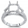 3ct Stone Rectangular Engagement Ring with Halo