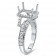 Rectangular Engagement Ring for 2ct Center Stone 