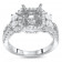 1 Carat Stone Halo Engagement Ring