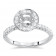 Round Halo MicroPave Engagement Ring