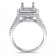 Rounded Square Halo Ring